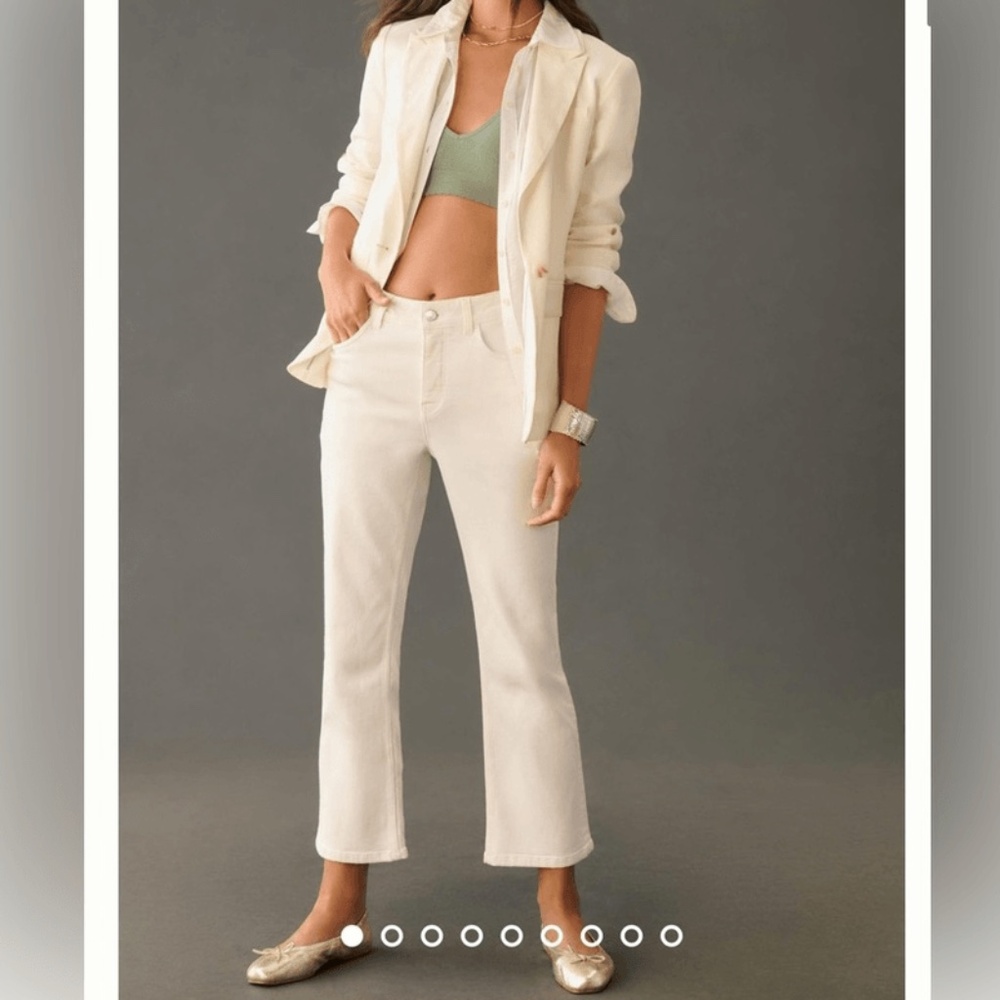 NWT Anthropologie Pilcro YAYA white crop Jean 26